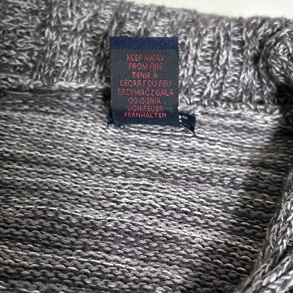 Skyr Boys Kids 6 Grey Cardigan Button Down Snowflake Winter Knit Cotton - Picture 5 of 12